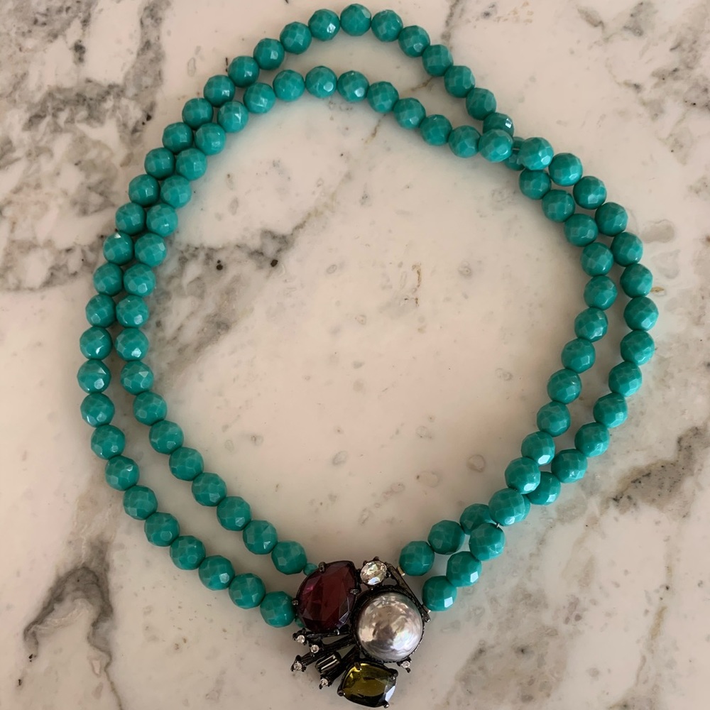 Turquoise & jewels necklace